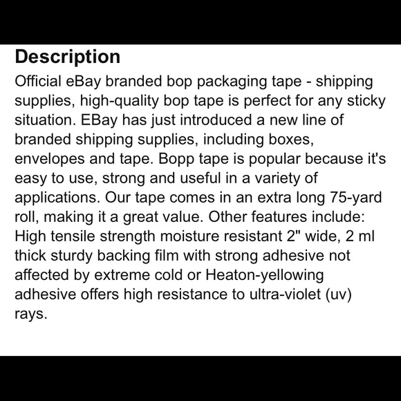 eBay Office Roll Ebay Tape Branded Packaging Shipping New Poshmark